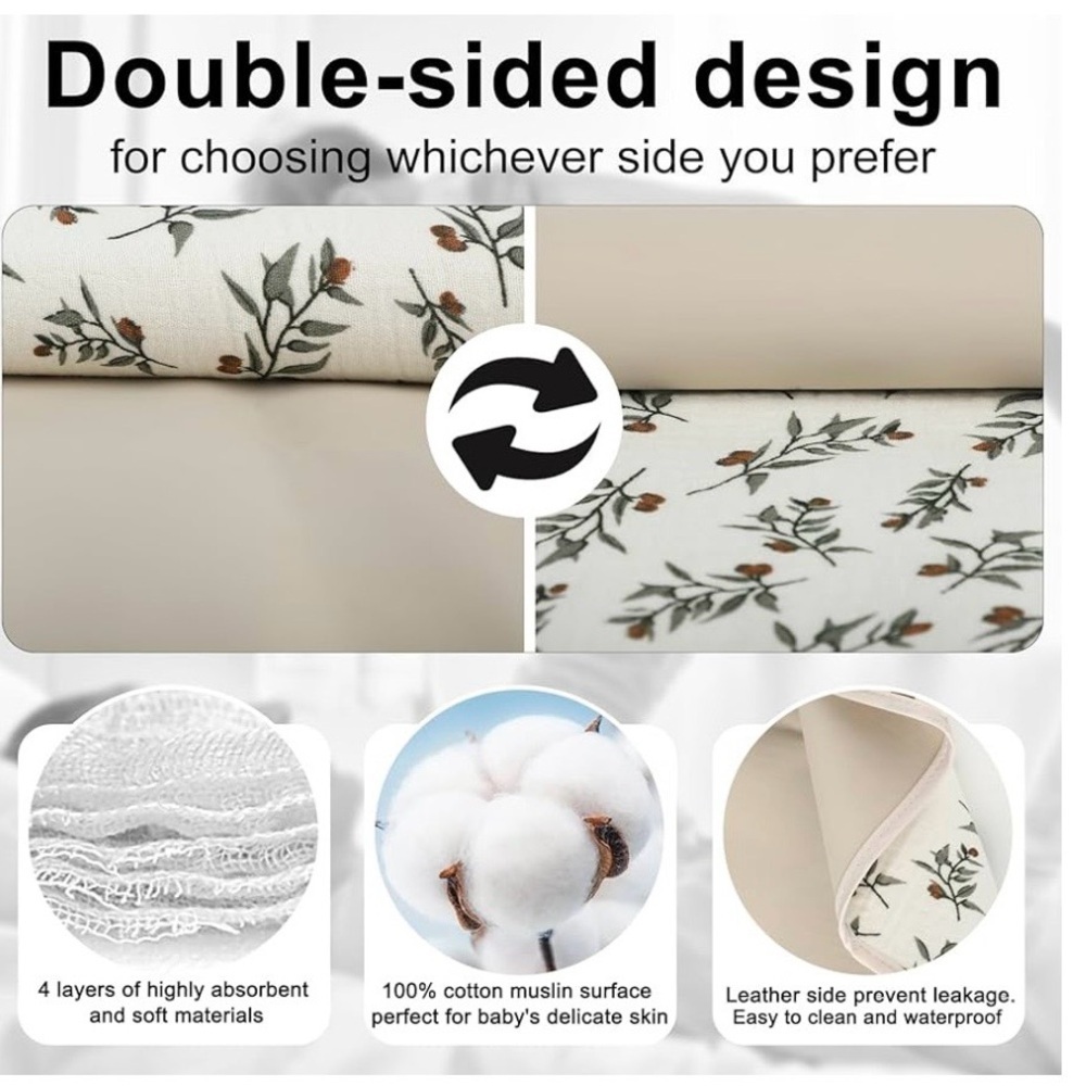 Phoebus Baby/Baby Diaper Changing Pad, 19.7"x25.6" Waterproof Changing Pad - Picture 2 of 8
